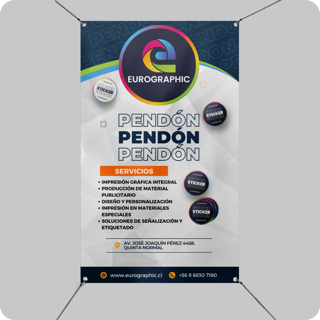 Pendón Colgante - Eurographic.cl