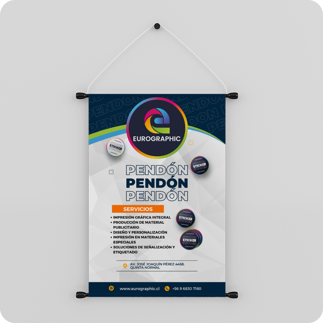 Pendón Colgante - Eurographic.cl