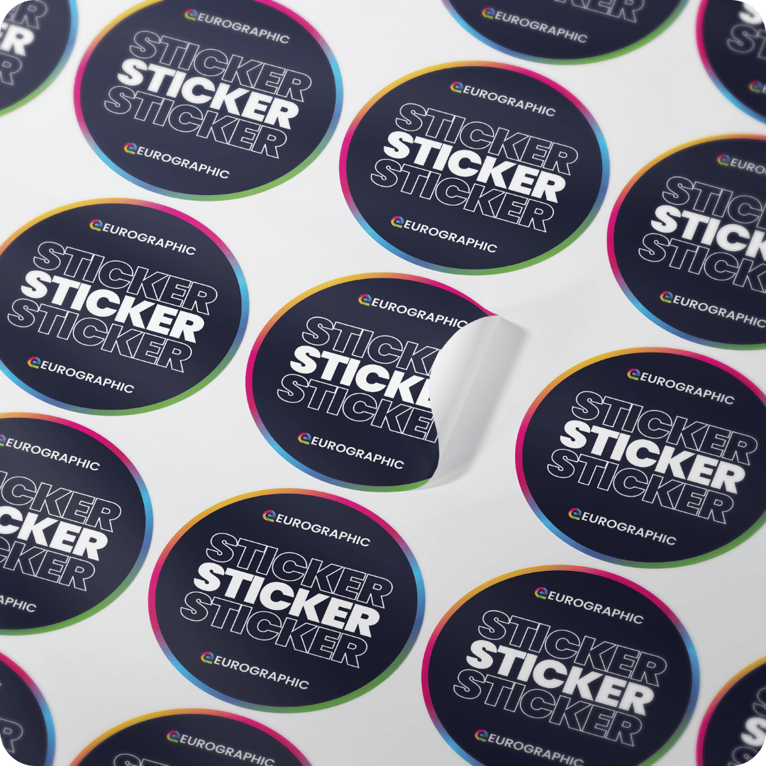 Stickers de 10x10 Centímetros Personalizados y Troquelados - Eurographic.cl