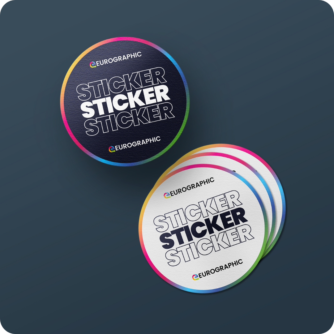 Stickers de 10x10 Centímetros Personalizados y Troquelados - Eurographic.cl