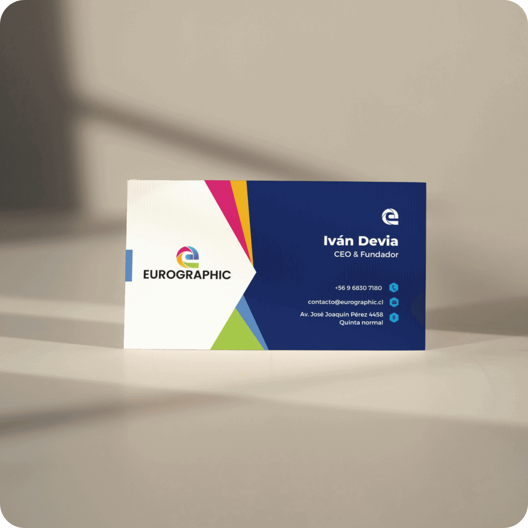 Tarjeta de Presentación Premium con Laminado - Eurographic.cl