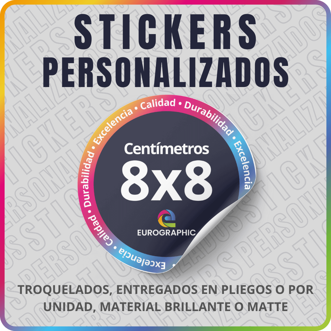 Stickers de 8x8 Centímetros Personalizados y Troquelados | Eurographic ...